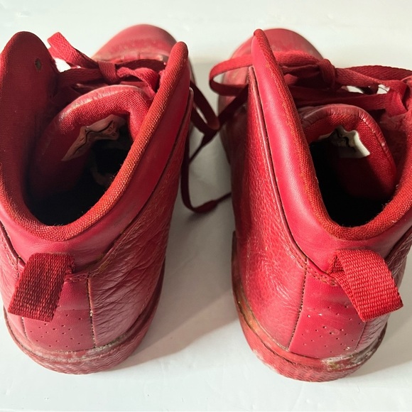 Nike Air Jordan Retro 1 High Red Leather Sneakers Men’s Size 9.5 - Rare Edition - Picture 4 of 10